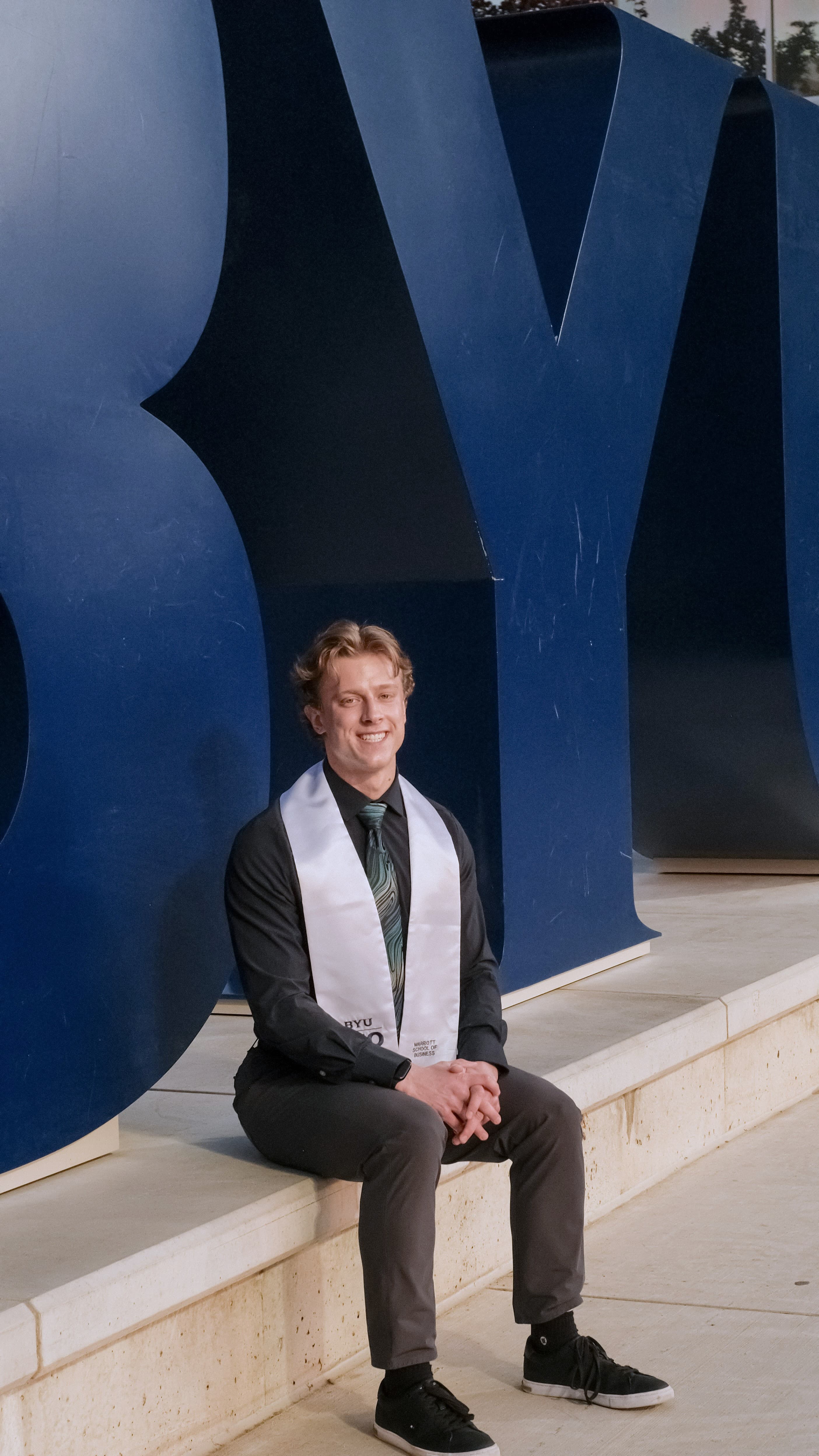 Elijah Corless at BYU graduation
